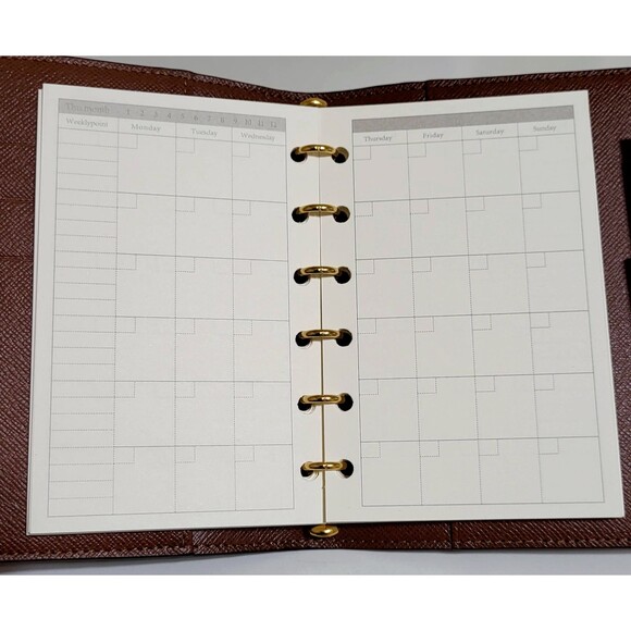 fits Louis Vuitton PM Small Agenda: Monthly Weekly Refill+Pouch+Insert Pen - Picture 4 of 8